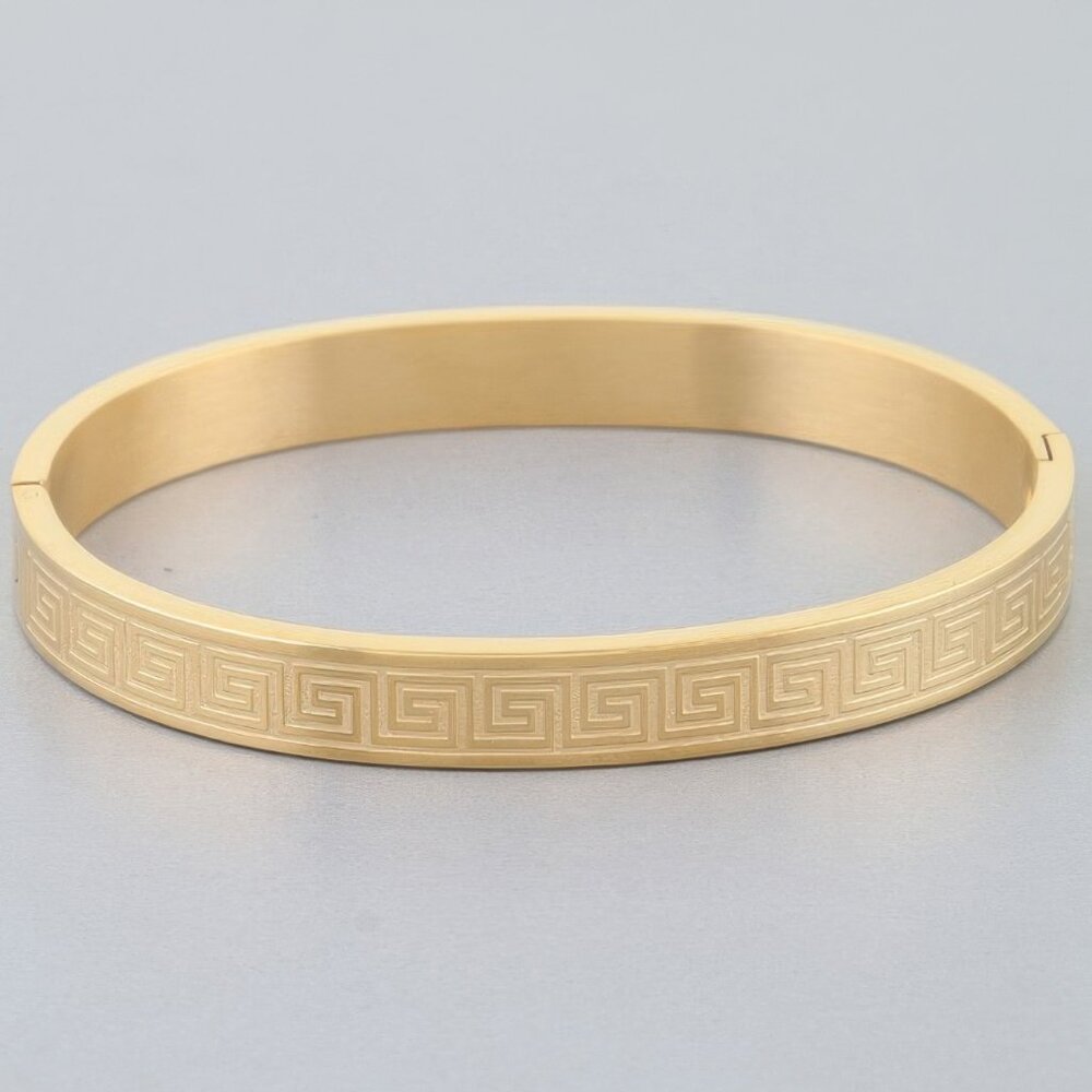 Aztec Maze Engraved Bracelet